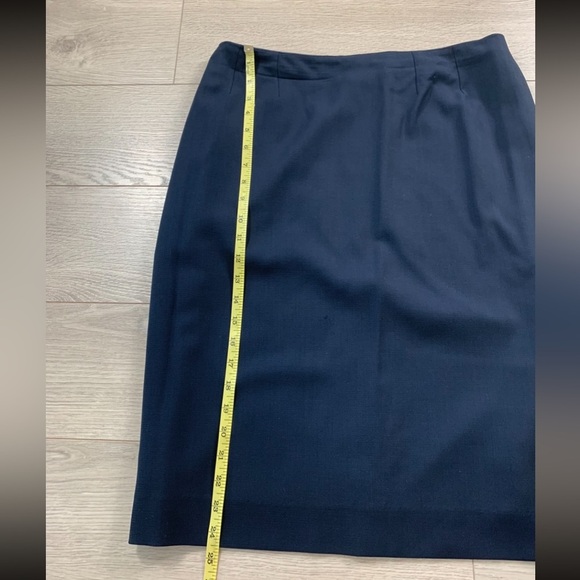 Pierre Balmain Vintage Navy Blue Wool Blazer Skirt Set - Picture 12 of 16